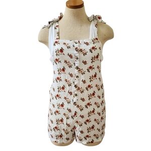 Vine And Villan Floral  Sleeveless Romper